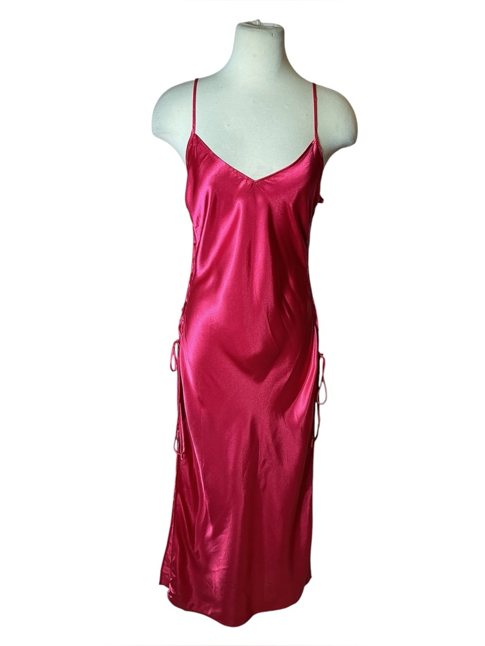 Vintage 90’s Victoria’s Secret Pink Silk Slip Dress Size M
